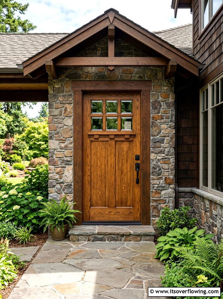 Wood Front Door - 25 front porch ideas for curb appeal