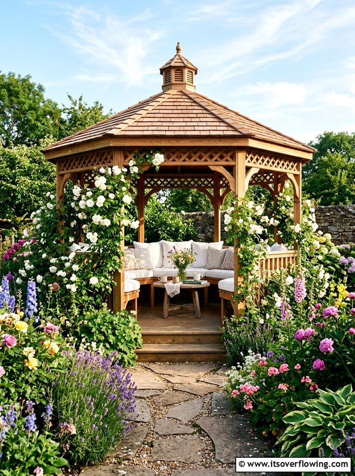 Wood Gazebo - 25 backyard ideas with shade structures