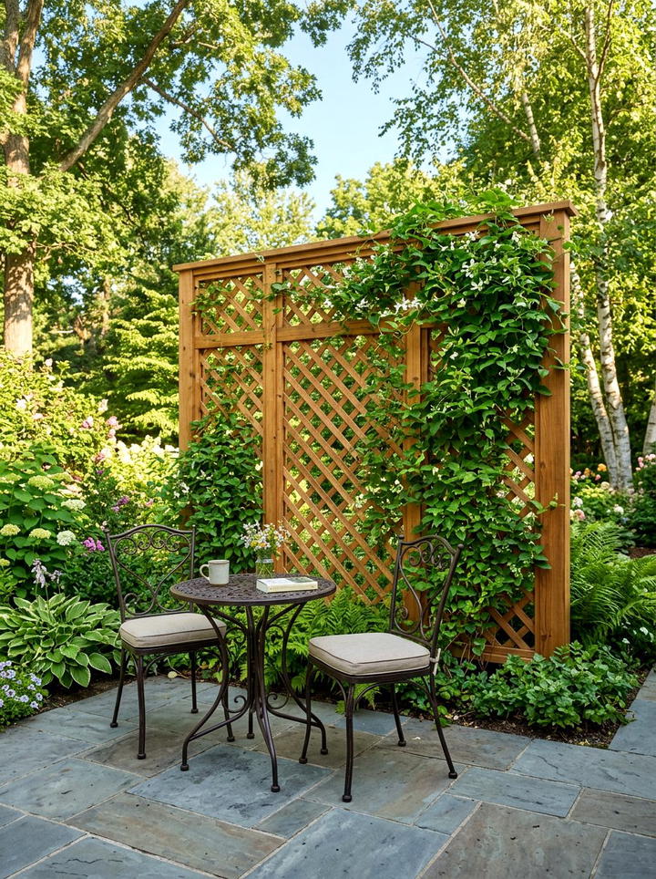 Wood Lattice Privacy Screen - 25 backyard decorating ideas on a budget