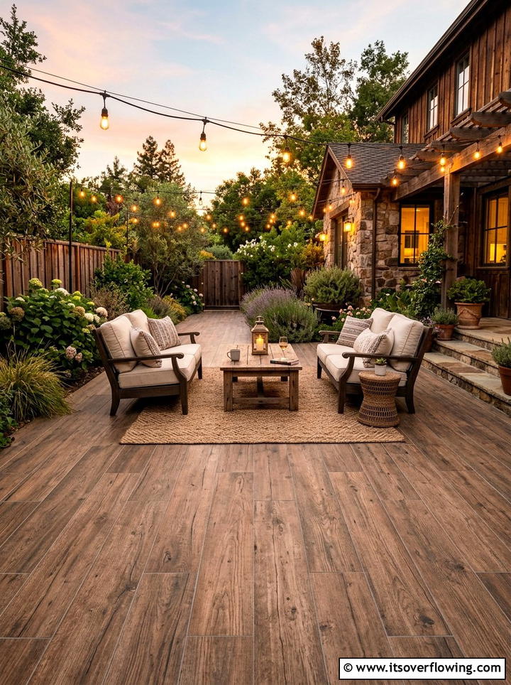 Wood Look Porcelain Pavers - 25 small garden ideas with pavers