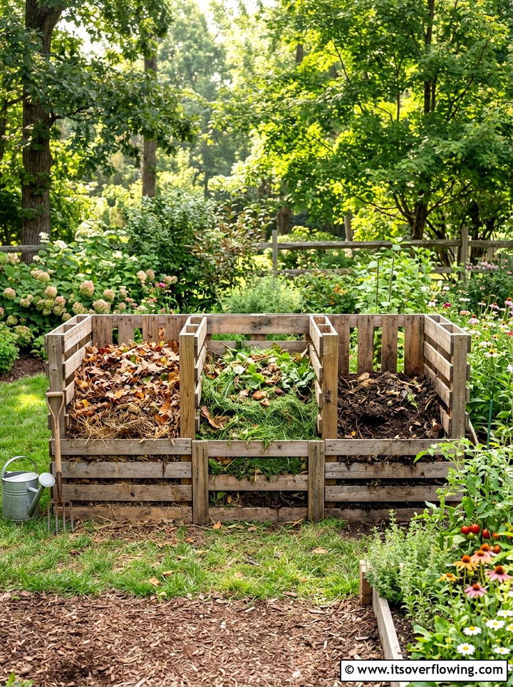 Wood Pallet Compost Bin - 25 recycled garden ideas with composting