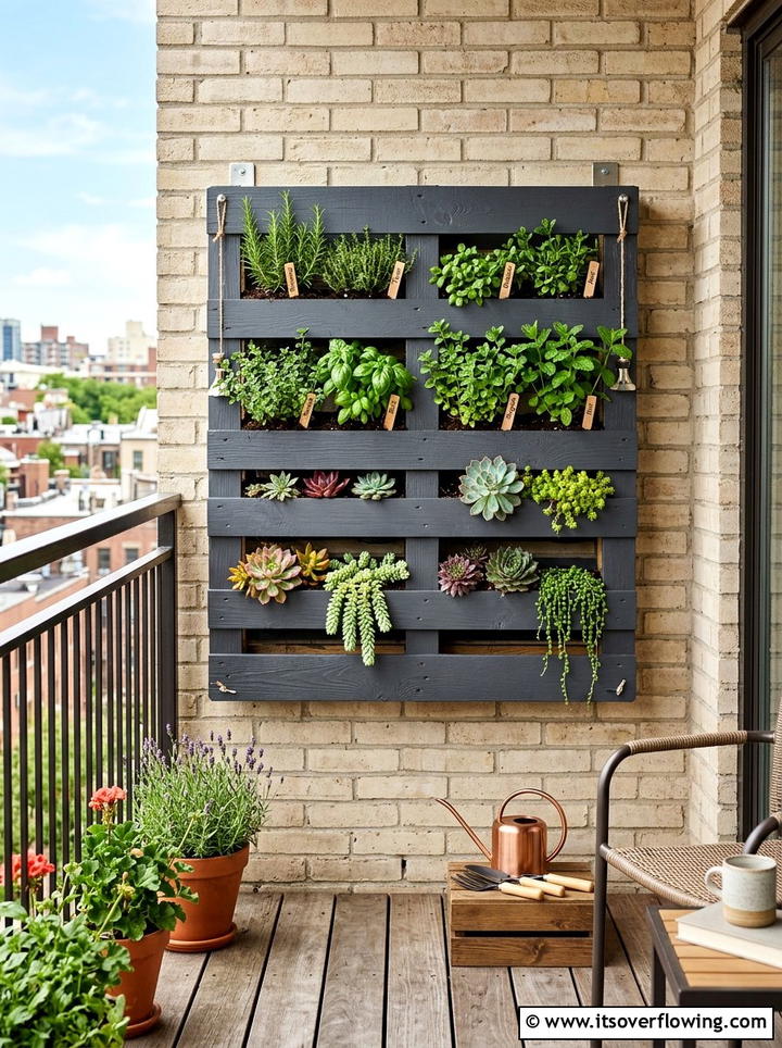 Wood Pallet Garden - 25 small garden ideas for urban homes