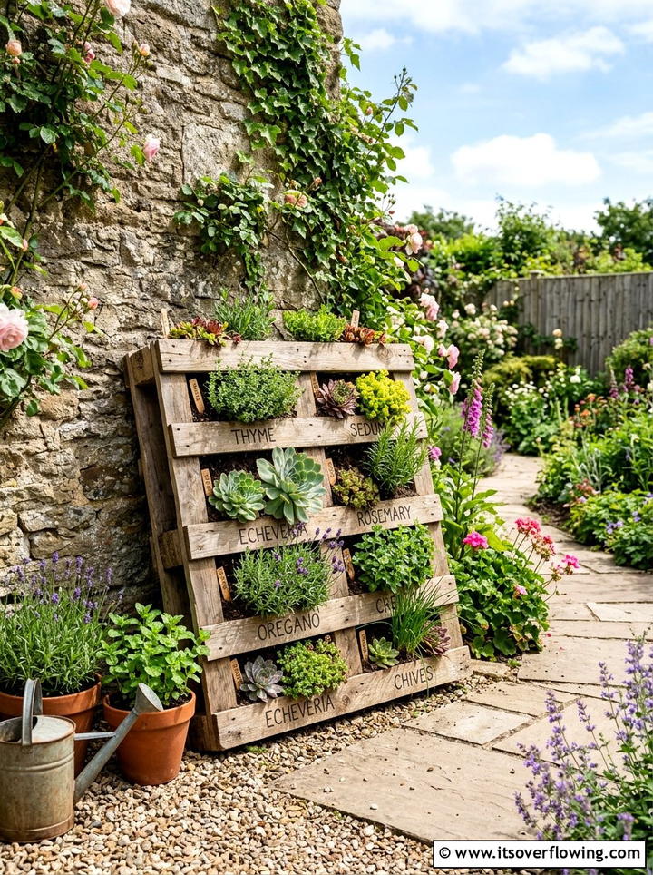 Wood Pallet Garden - 25 creative garden ideas for small yards