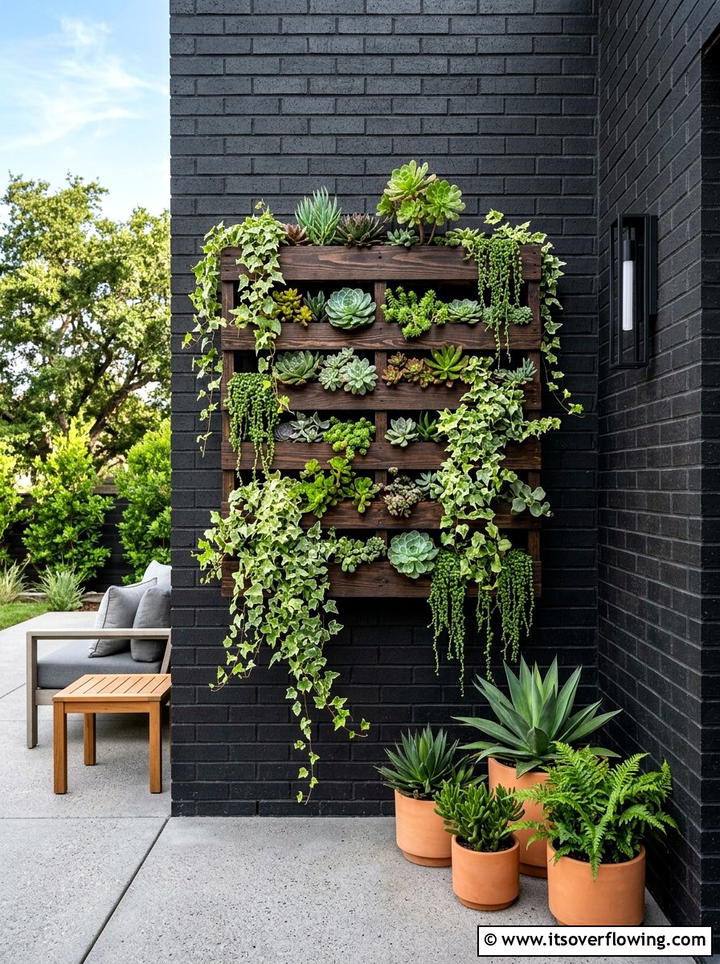 Wood Pallet Vertical Garden - 25 upcycled garden ideas with modern style