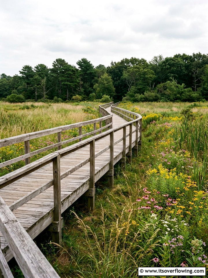 Wood Plank Boardwalk - 25 garden ideas with pathways
