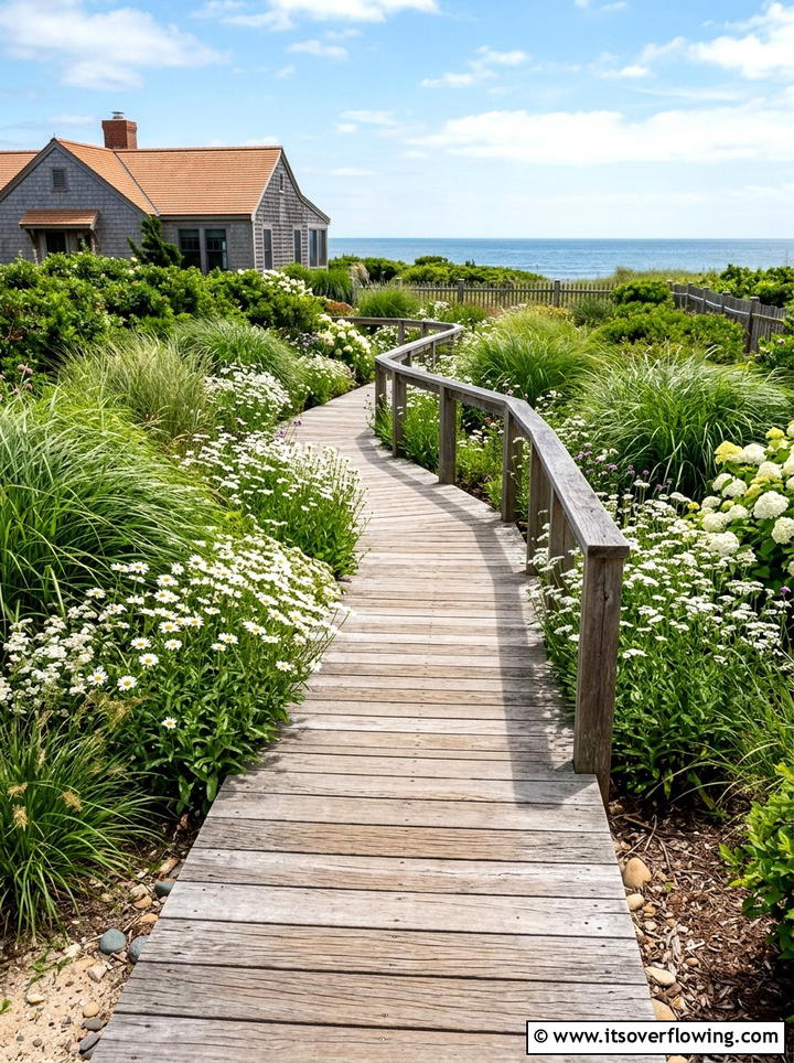 Wood Plank Garden Walkway - 25 small garden ideas with narrow pathways