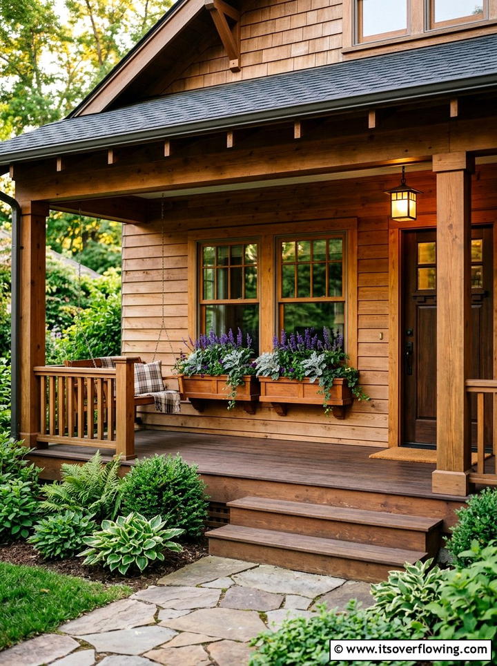 Wood Siding Porch - 25 front porch ideas with window boxes