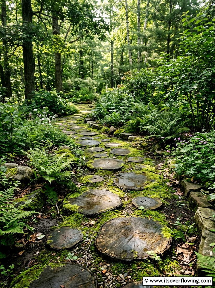 Wood Slice Path - 25 garden ideas diy