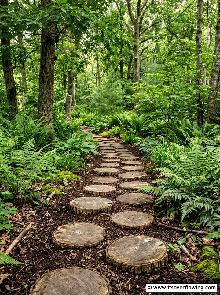 Wood Slice Path - 25 creative garden ideas diy