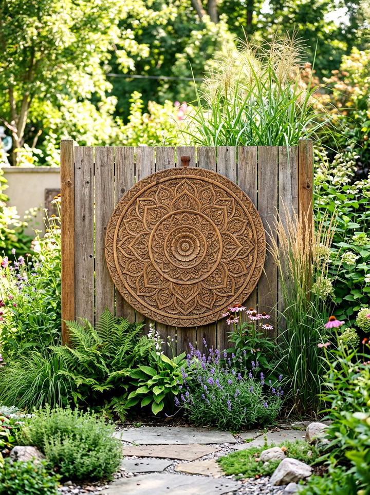 Wood Wall Decor - 25 backyard decorating ideas with boho accents