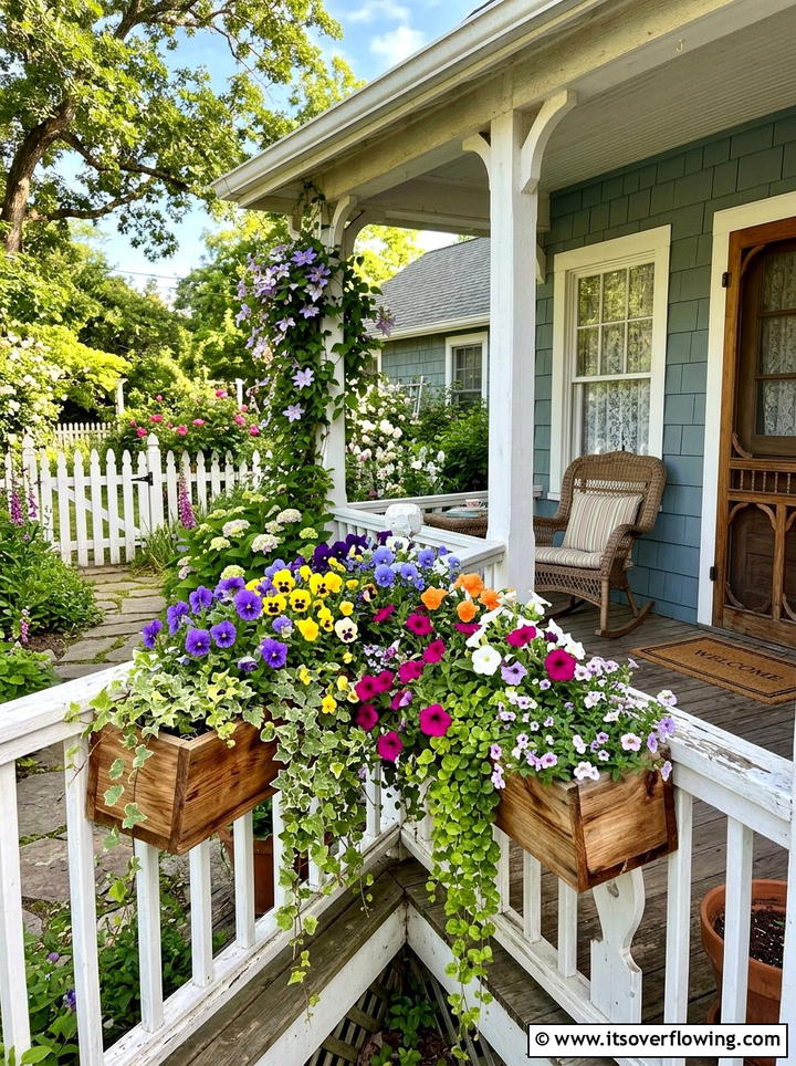 Wood Window Box - 25 front porch ideas with planters