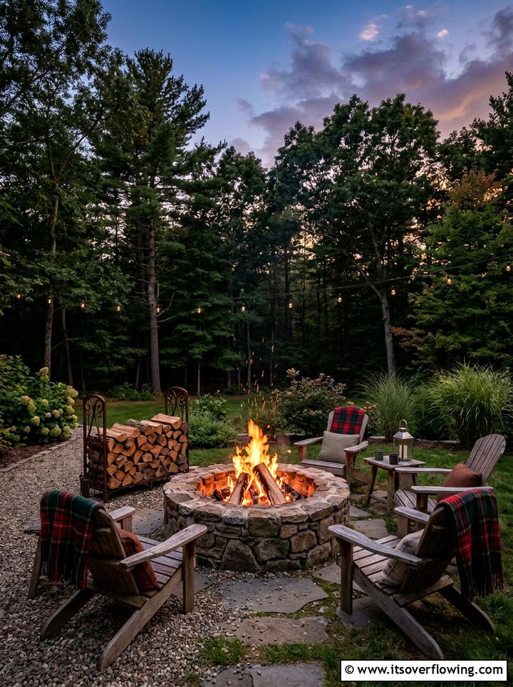 Wood burning fire pit - 25 garden design ideas for fire pit corners