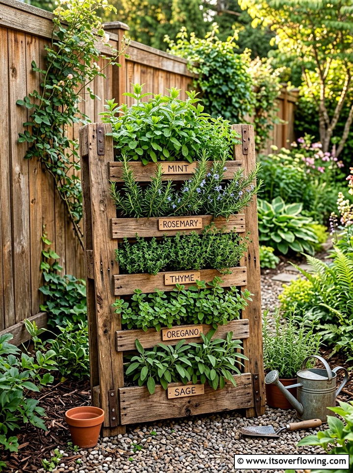 Wood pallet planter - 25 recycled garden ideas for teachers