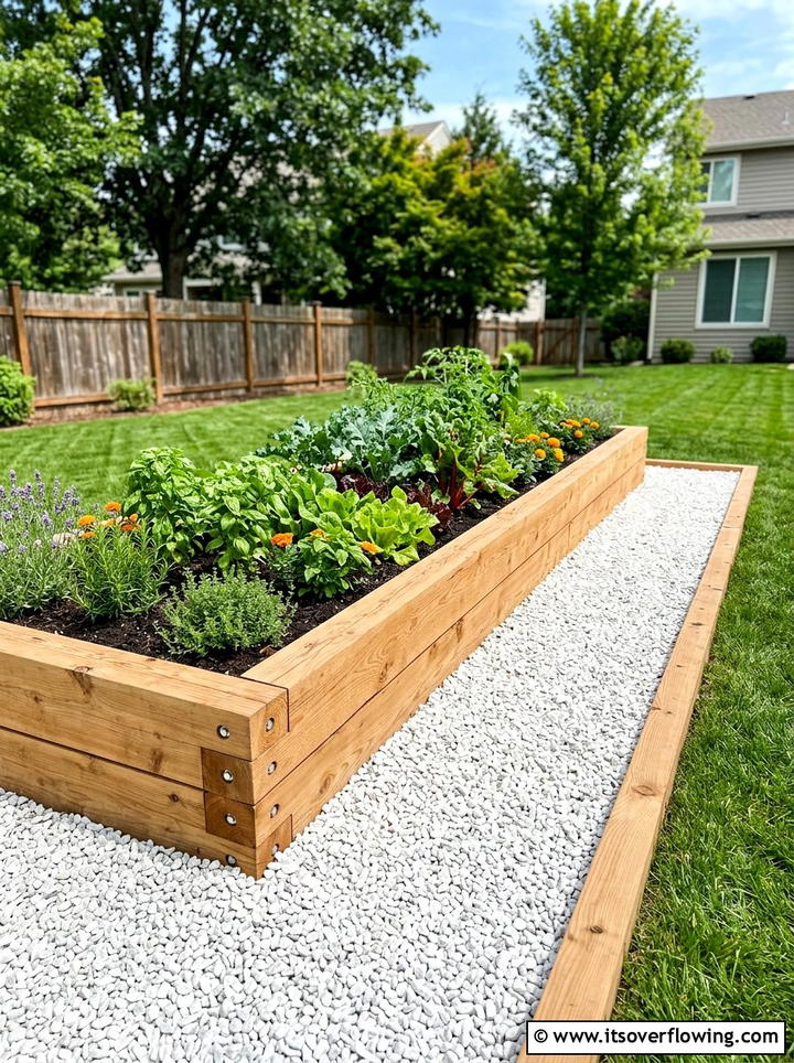 Wood timber border - 25 backyard ideas with edging