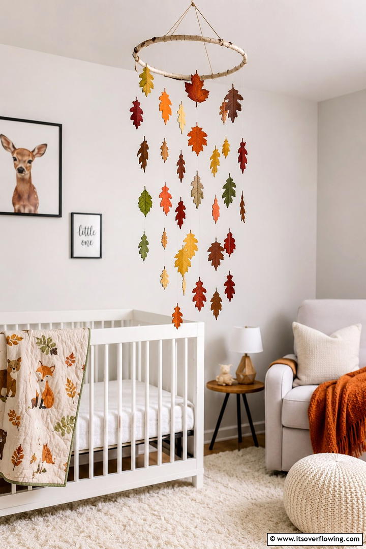 Wooden Autumn Leaf Mobile - 50 Wooden Fall Decor Ideas Roundup- Cozy Accents Galore
