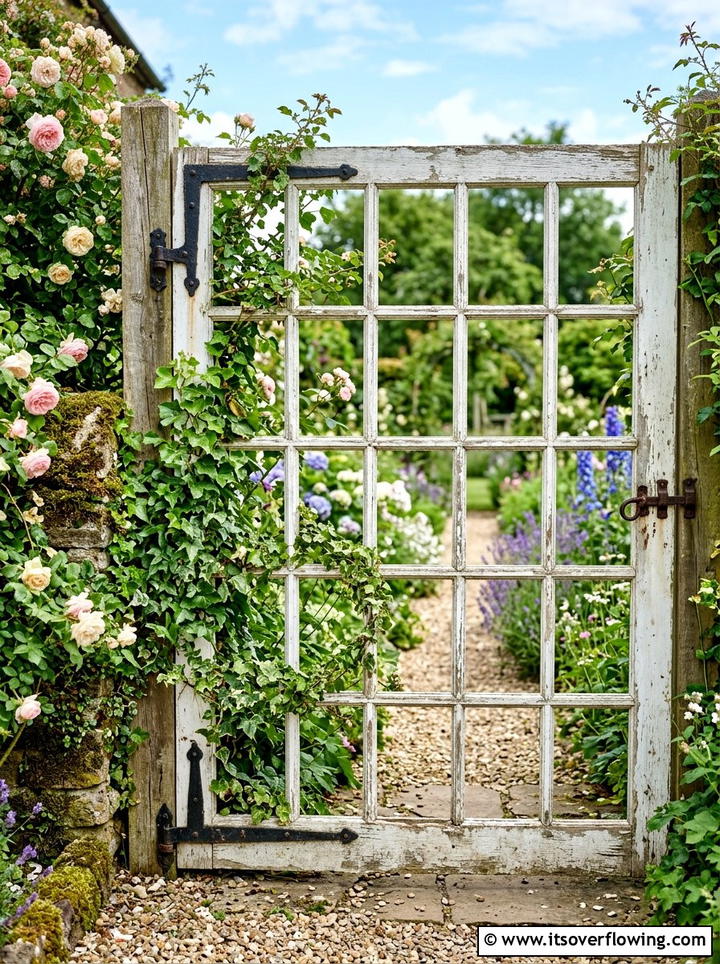 Wooden Birdhouse Garden Gate - 25 reusing old things ideas for gate decor
