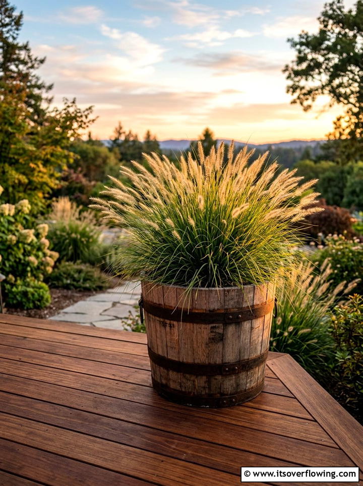 Wooden Clad Bucket Planter - 25 recycled garden ideas with buckets