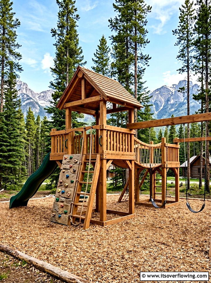 Wooden Climbing Frame - 25 garden design ideas for play areas