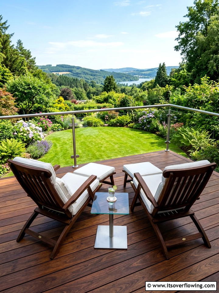 Wooden Deck With Lounge Chairs - 25 small garden ideas with cozy seating