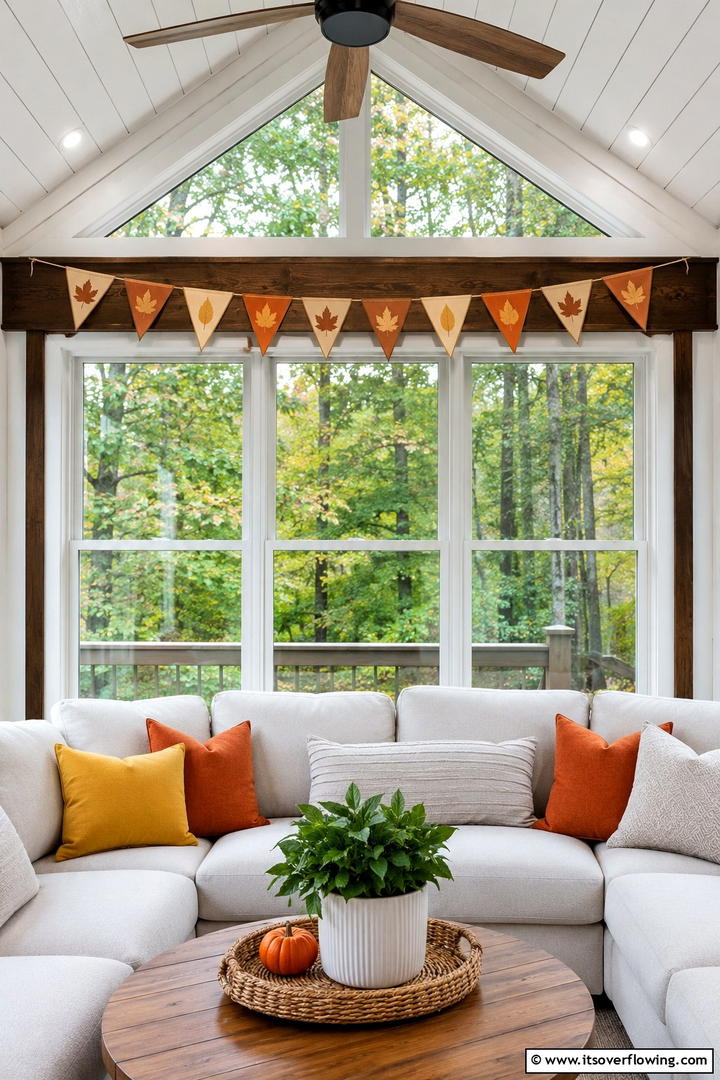 Wooden Fall Garland Bunting - 50 Wooden Fall Decor Ideas Roundup- Cozy Accents Galore