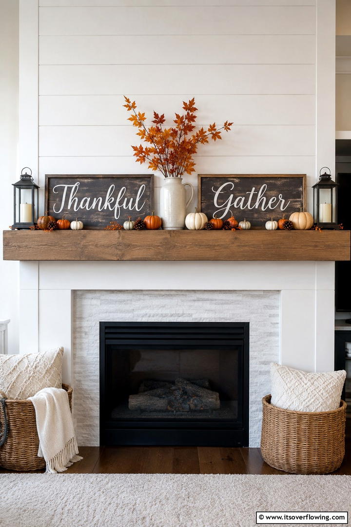 Wooden Fall Quote Signs - 50 Wooden Fall Decor Ideas Roundup- Cozy Accents Galore