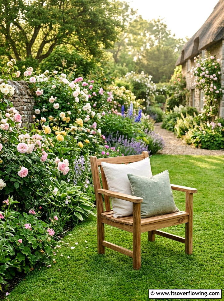 Wooden Garden Furniture - 25 garden decor ideas with throw pillows