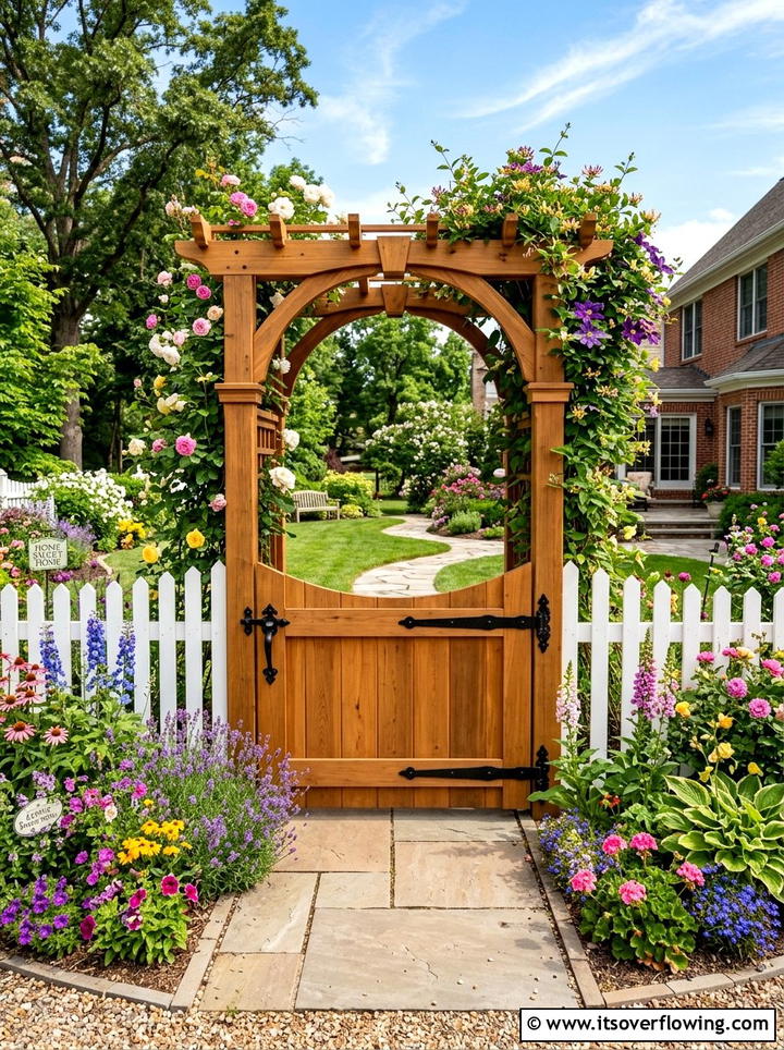 Wooden Garden Gate Arbor - 25 garden ideas with arbors