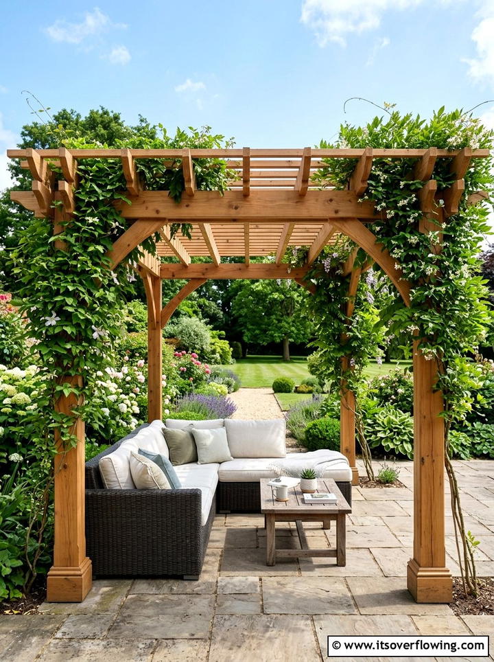 Wooden Garden Pergola - 25 garden decor ideas for relaxing spaces