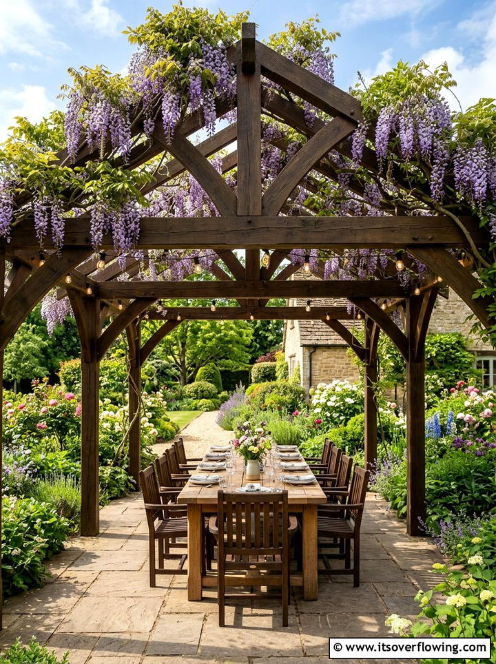 Wooden Garden Pergola - 25 backyard ideas for large yards