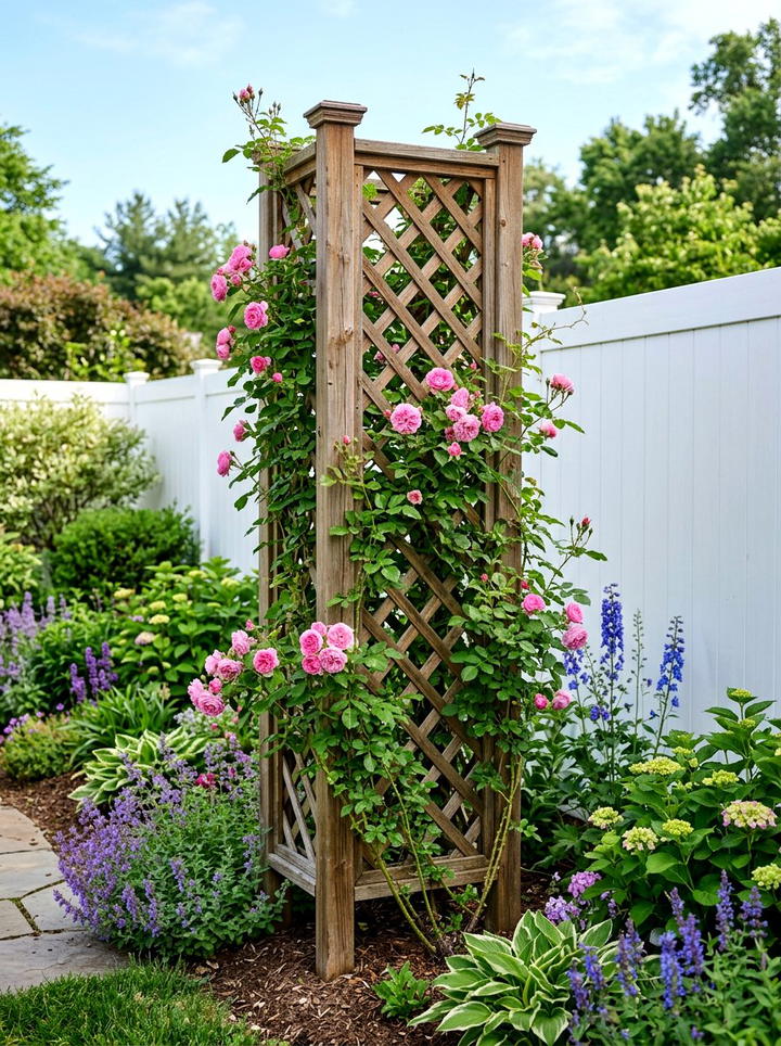 Wooden Garden Trellis - 25 backyard decorating ideas diy