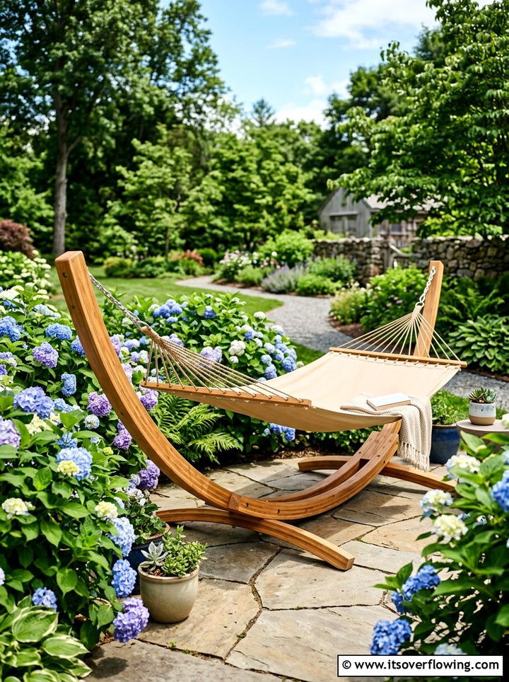 Wooden Hammock Frame - 25 garden decor ideas with hammocks