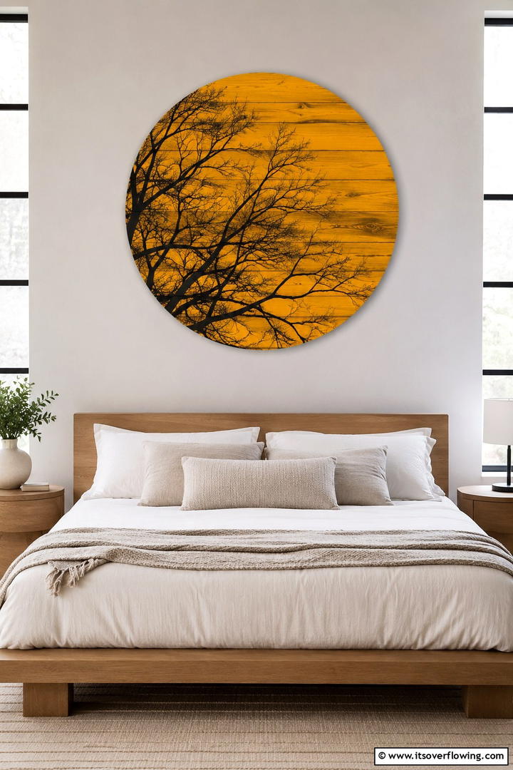 Wooden Harvest Moon Scene - 50 Wooden Fall Decor Ideas Roundup- Cozy Accents Galore