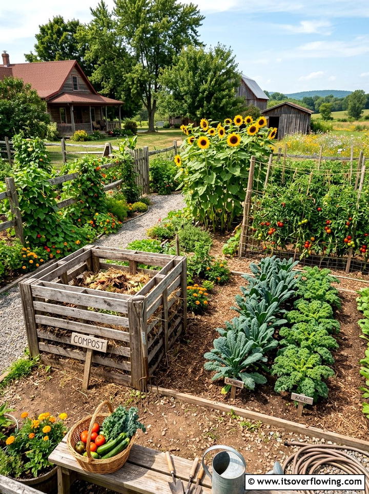 Wooden Pallet Compost Enclosure - 25 garden ideas with compost bins