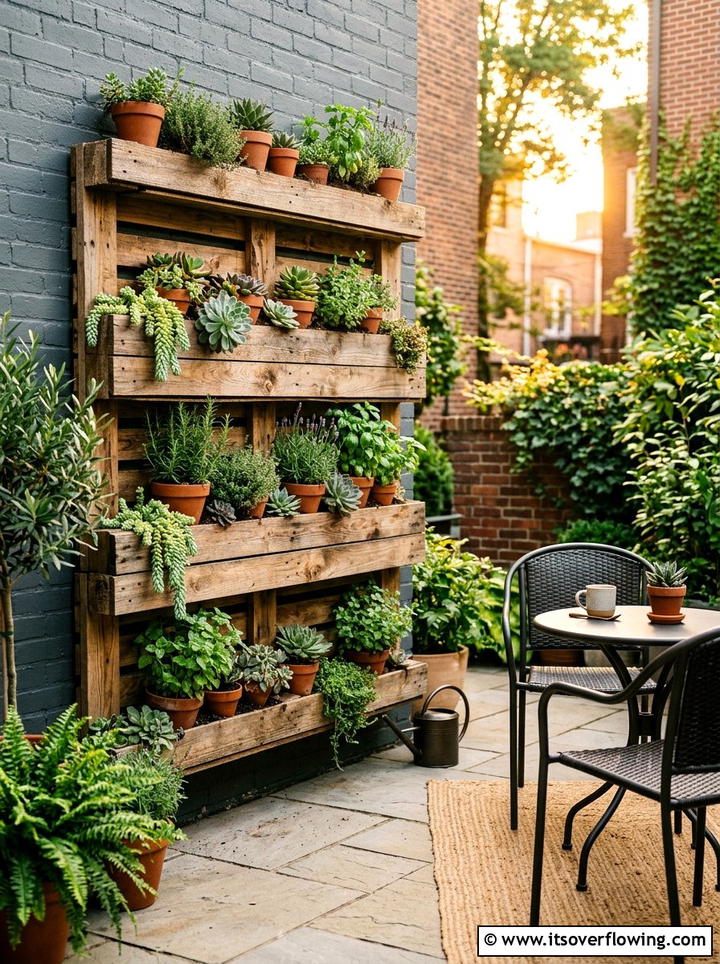 Wooden Pallet Garden Wall - 25 reusing old things ideas for privacy screens