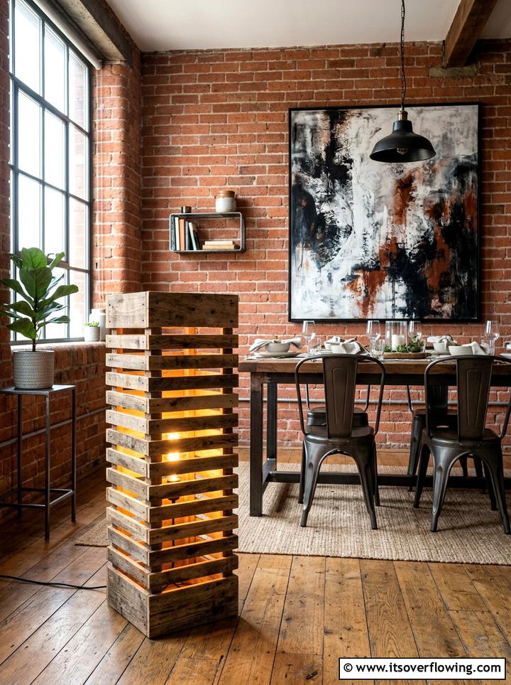 Wooden Pallet Lantern - 25 reusing old things ideas for lantern decor