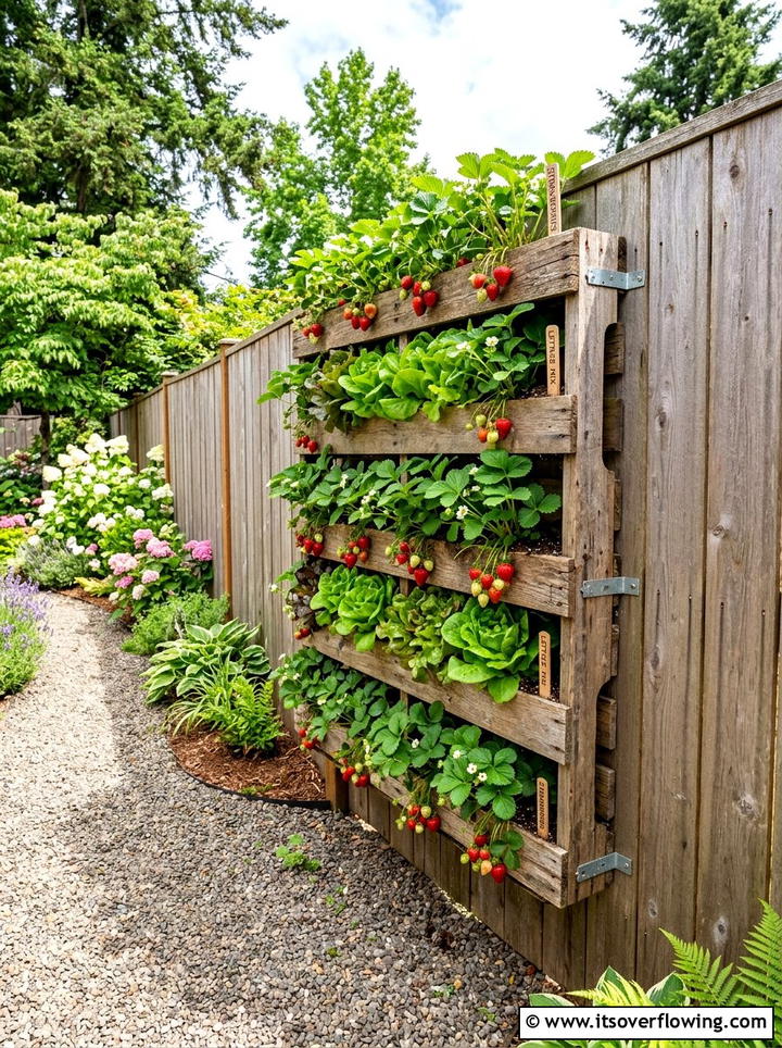 Wooden Pallet Planter - 25 reusing old things ideas for fence decor