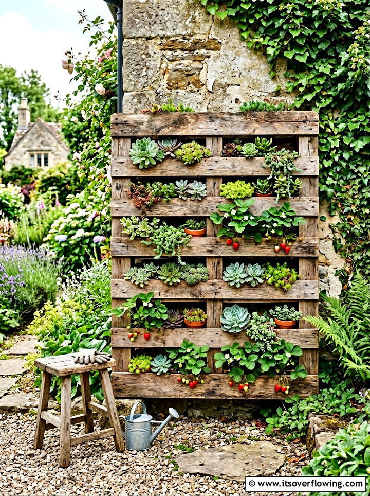 Wooden Pallet Planter - 25 small garden ideas for balcony