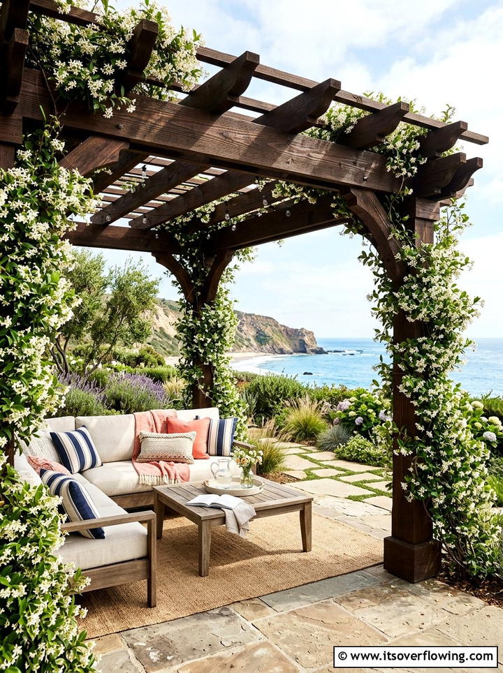Wooden Pergola - 25 small garden ideas with no lawn