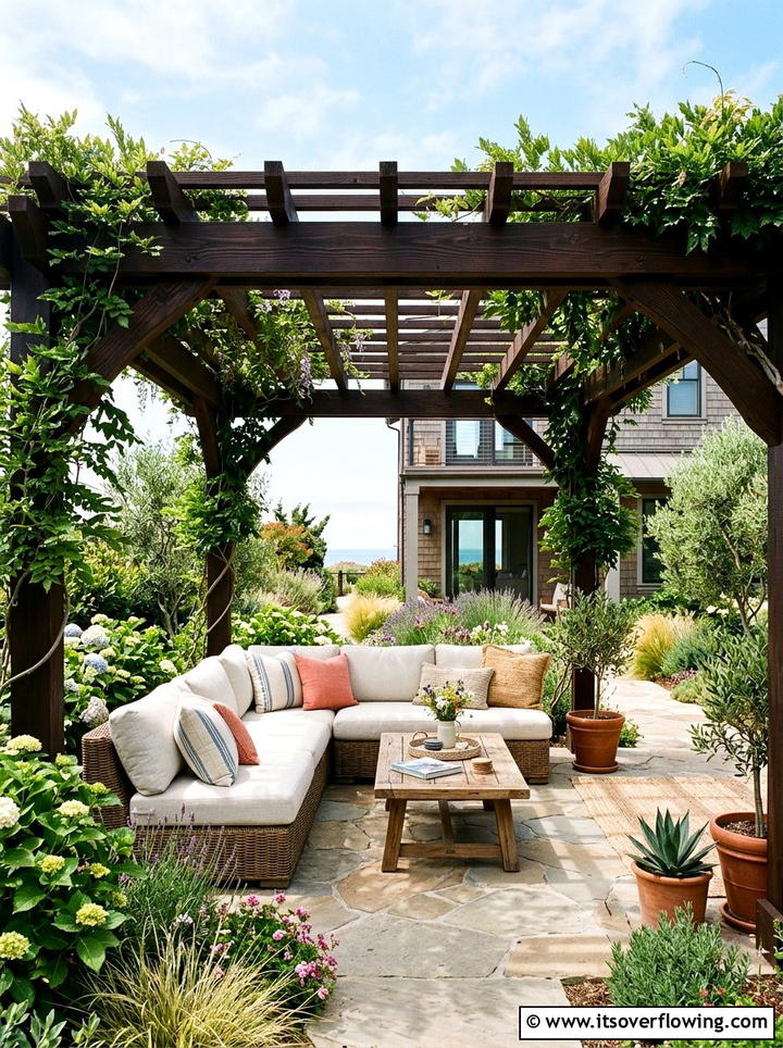 Wooden Pergola Structure - 25 garden ideas for spring