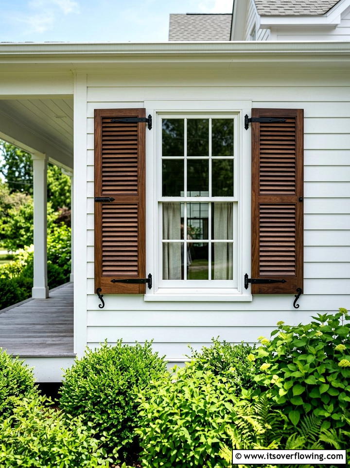 Wooden Porch Shutters - 25 front porch ideas with farmhouse style
