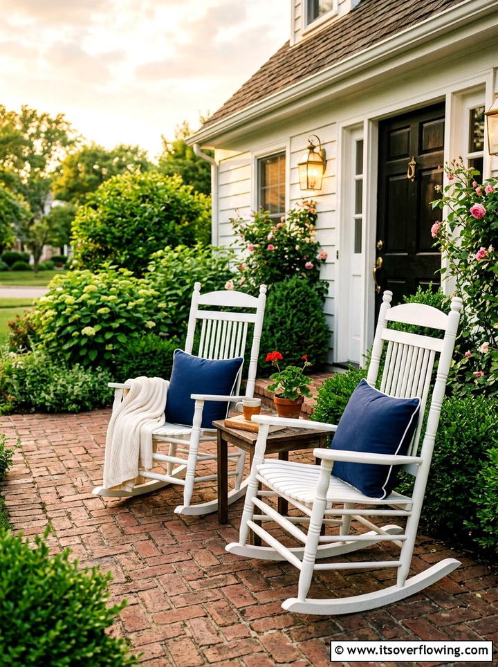 Wooden Rocking Chairs - 25 front porch ideas on a budget