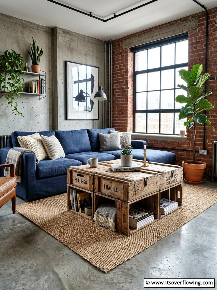 Wooden Shipping Crate - 25 reusing old things ideas for tables