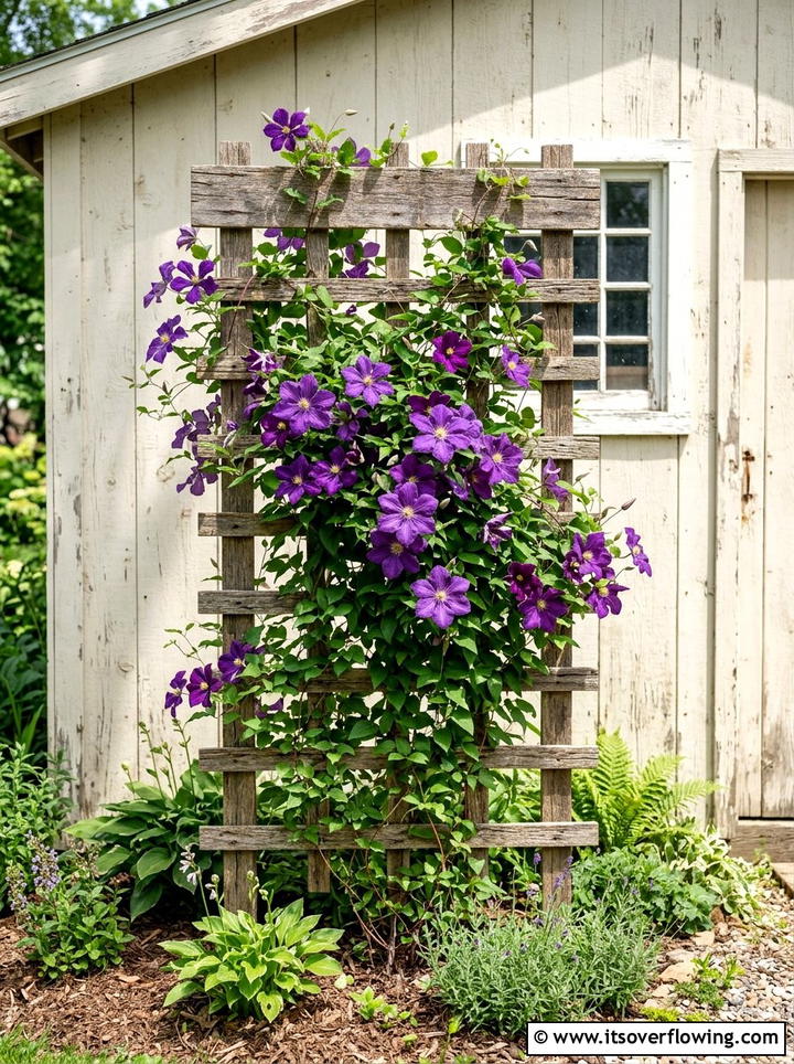 Wooden Trellis For Climbing Plants - 25 upcycled garden ideas with reclaimed wood