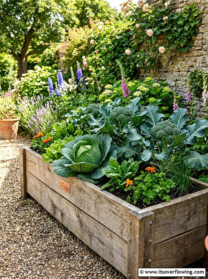 Wooden Vegetable Planter - 25 small garden ideas with vegetables