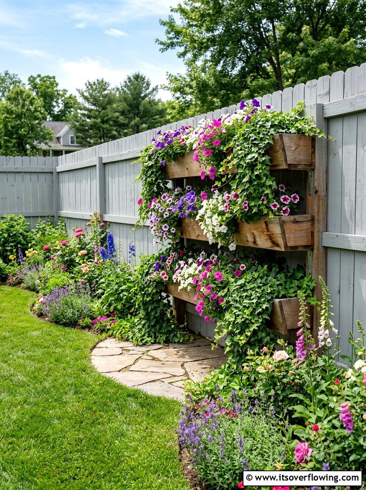Wooden Wall Planters - 25 garden decor ideas with fence decorations