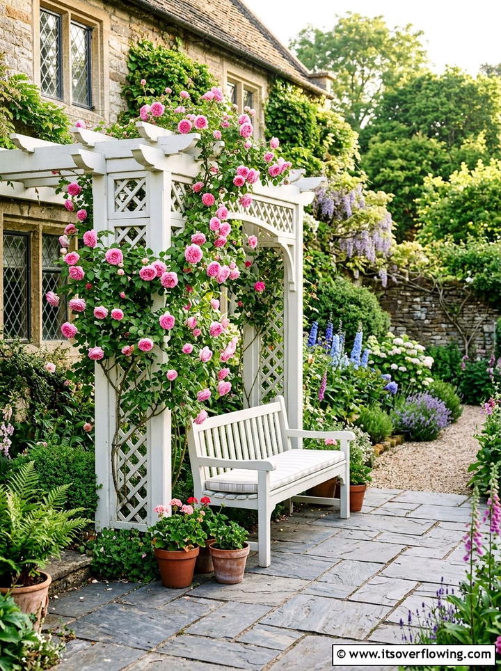 Wooden garden trellises - 25 garden decor ideas for patios