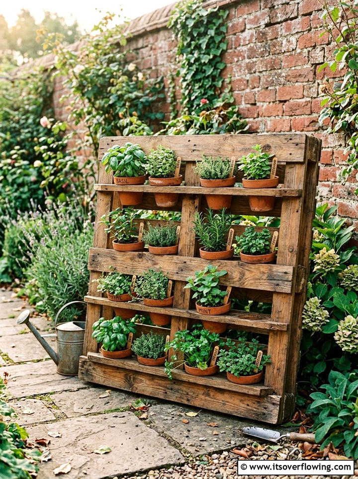 Wooden pallet garden - 25 creative garden ideas for balconies