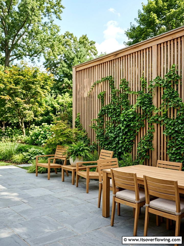 Wooden privacy screen garden - 25 garden design ideas with trellis walls