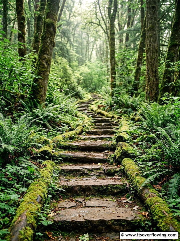 Woodland Forest Path Steps - 25 backyard ideas with steps