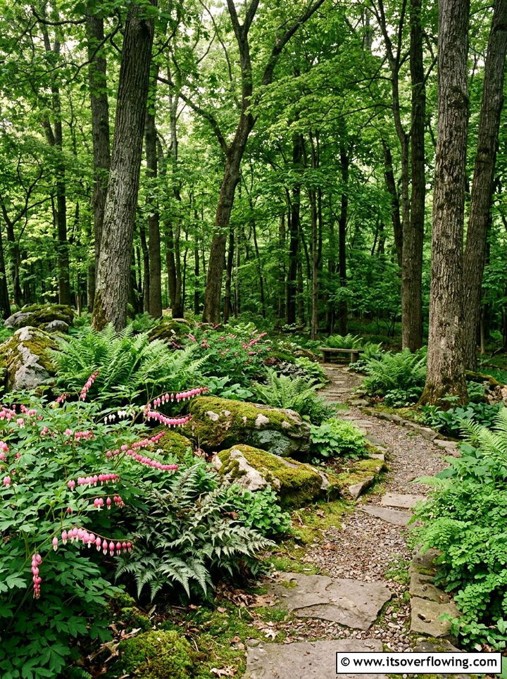 Woodland Garden - 25 backyard ideas with pollinator garden